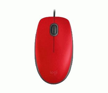 Logitech M110 Kablolu Optik Mouse Kırmızı