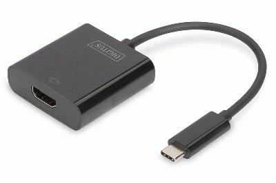 Digitus Type-C Erkek to HDMI Dişi Çevirici (4K)