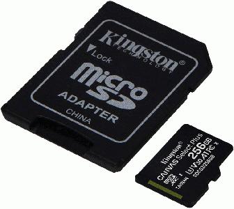 Kingston 256GB Micro SD Canvas 100MB SDCS2/256GB