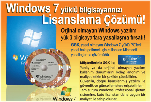 Windows 7 Lisanslama Kiti