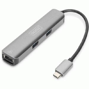 Digitus DA-70892 USB Type-C - HDMI/USB3.0/Rj45