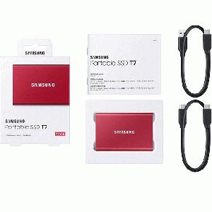 Samsung T7 500GB Usb3.2 Gen2 Kırmızı