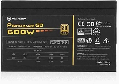 High Power 600W 80+ Gold (Performance GD)
