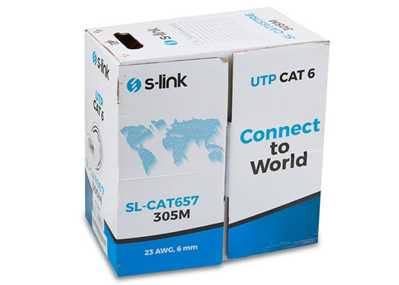 S-link Cat6 Gri UTP Data Kablosu (305m)
