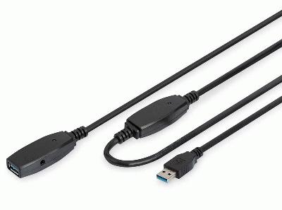 Digitus USB Uzatma Kablosu Siyah (10m)