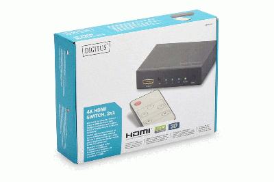 Digitus HDMI Switch (3 Giriş 1 Çıkış)