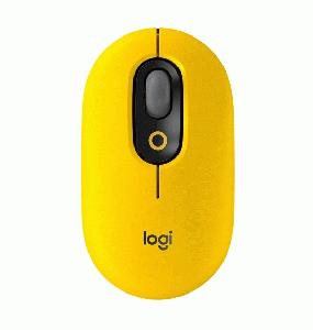 Logitech Pop Kablosuz Mouse Emojili Sarı&Siyah