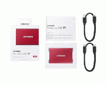 Samsung 2TB Taşınabilir T7 SSD 2.5 Kırmızı