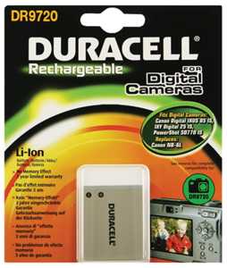 DURACELL DR9720 Canon NB-6L Kamera Pili
