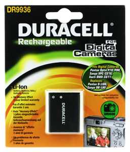 DURACELL DR9936 Sanyo DB-L80 Kamera Pili