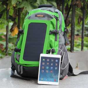 RETRO Solar Backpack 7 Watt 45L Yeşil Sırt Çantası